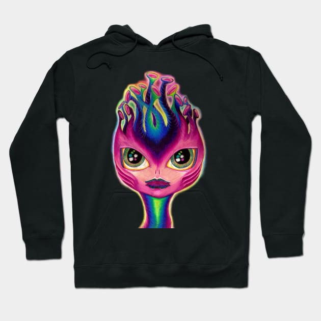 Pretty Alien Hoodie by 1Redbublppasswo